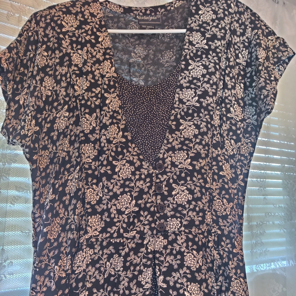 Vintage Two Pattern Dress